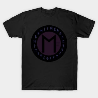 Purple Ehwaz Elder Futhark Rune | Viking | Pagan Symbol T-Shirt